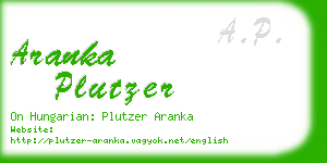 aranka plutzer business card